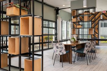 Game & Rec Room With Indoor Outdoor Glass Garage Doors